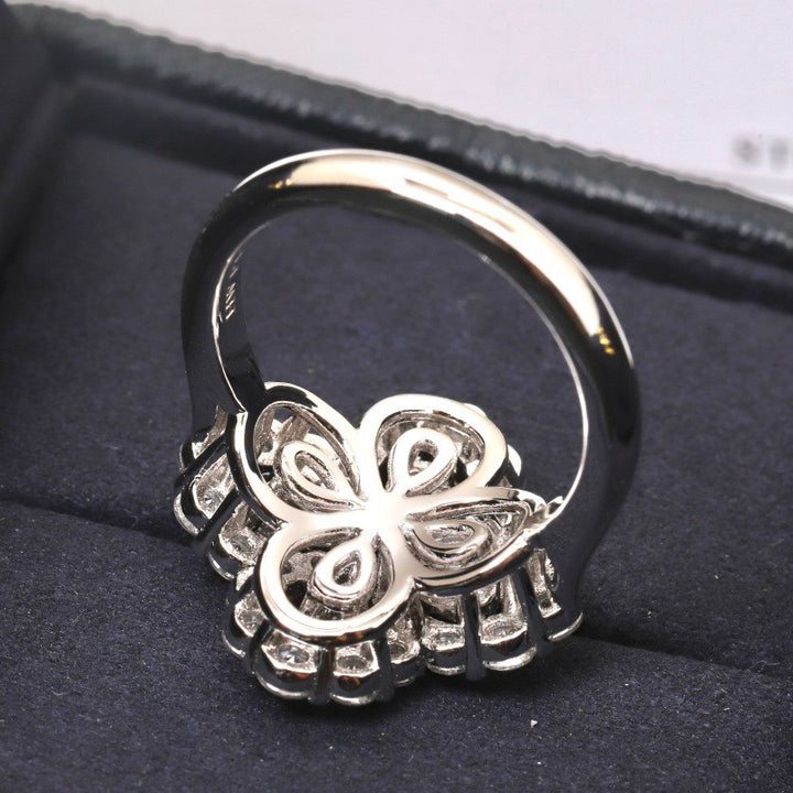 Lumi® Loop Ring Vollmotiv Diamant 16 mm Silber