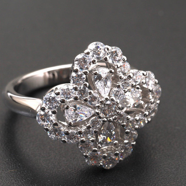 Lumi® Loop Ring Vollmotiv Diamant 16 mm Silber
