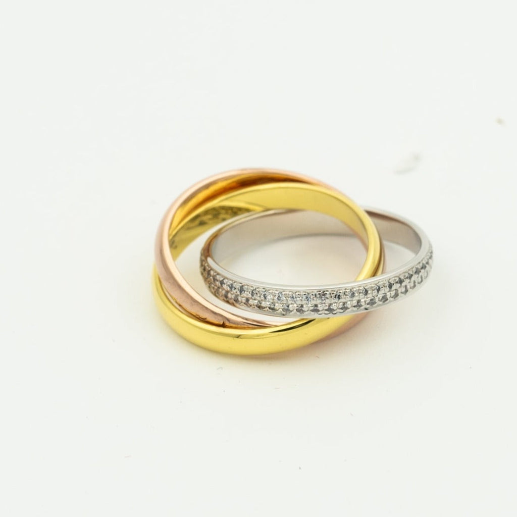 ¡®Lumi¡¯TRINITY RING GOLD PINK GOLD SILVER DIAMONDS