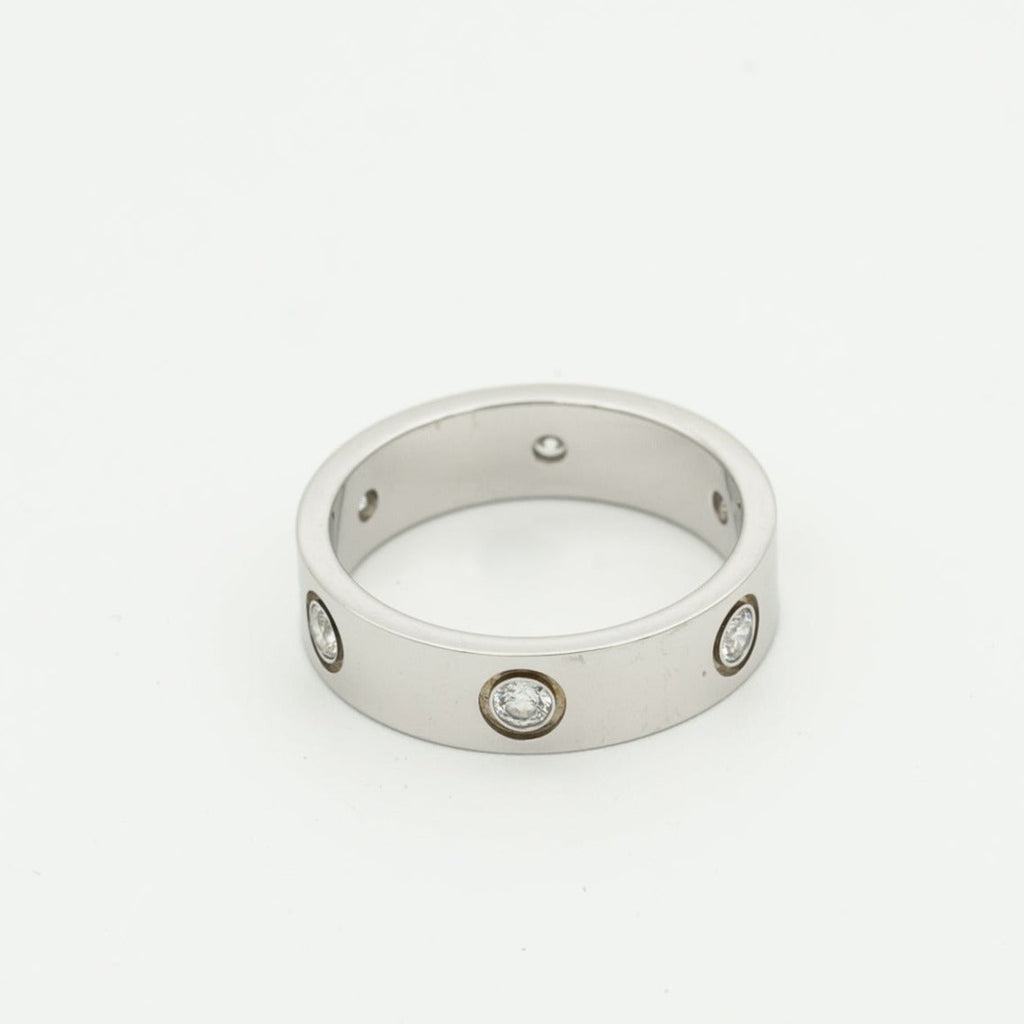 ¡®Lumi¡¯LOVE RING 5.5MM 6 DIAMONDS SILVER
