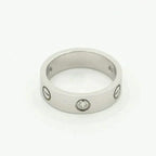 ¡®Lumi¡¯LOVE RING 5.5MM 3 DIAMONDS SILVER