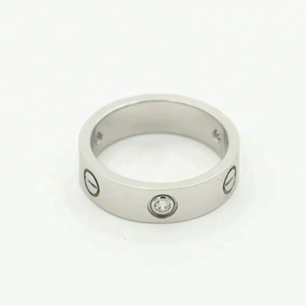 ¡®Lumi¡¯LOVE RING 5.5MM 3 DIAMONDS SILVER