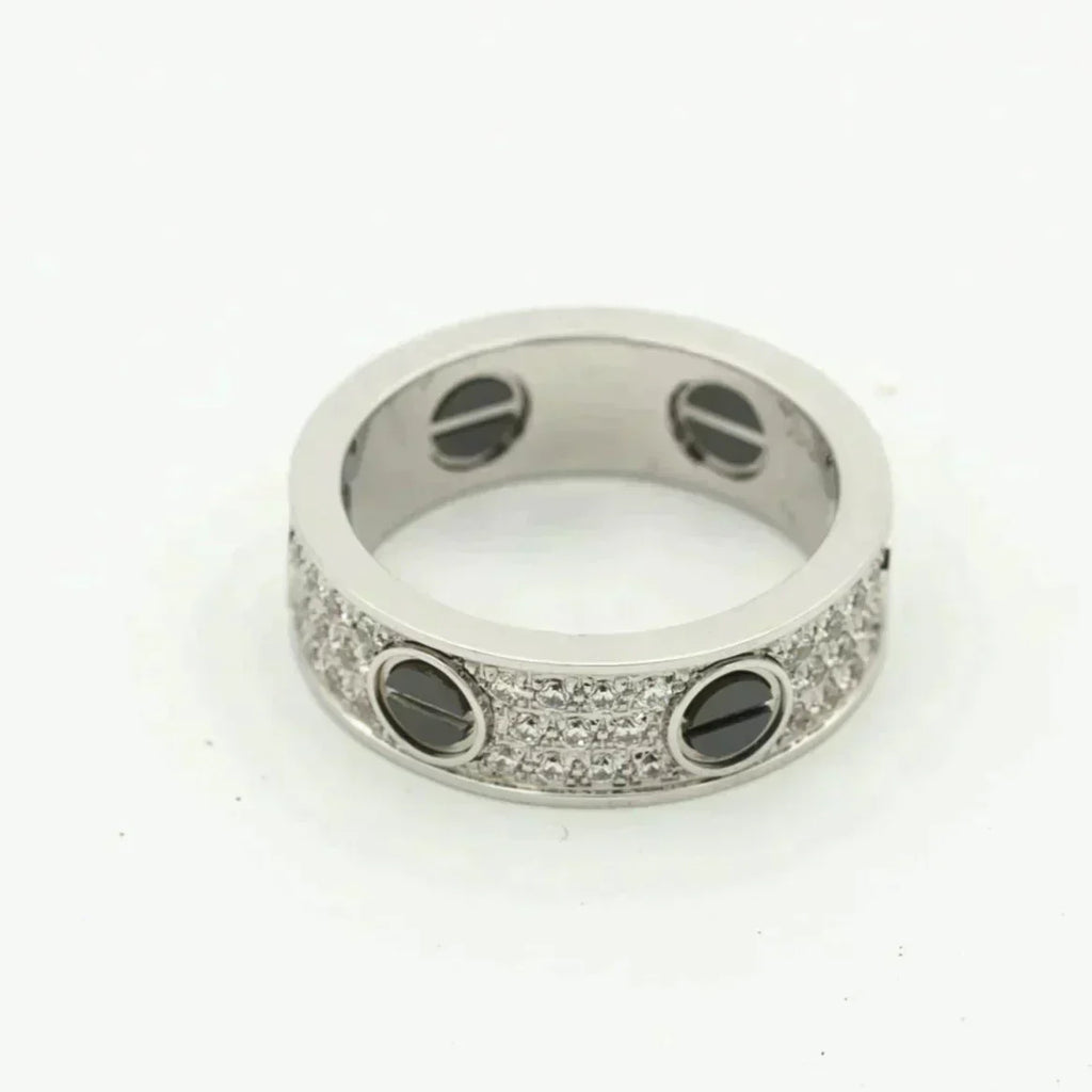 ¡®Lumi¡¯LOVE RING 5.5MM DIAMONDS PAVED CERAMIC