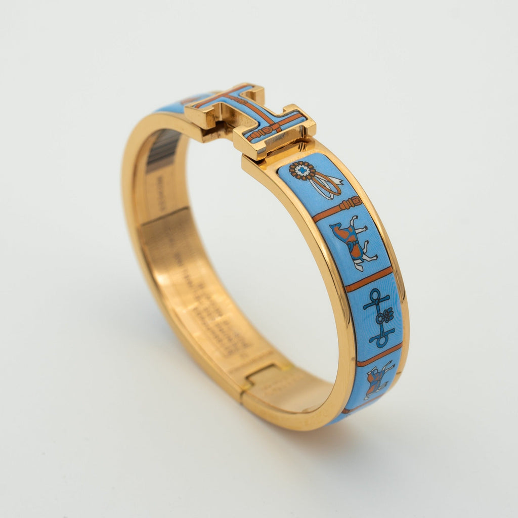 LumiH Armband aus rosafarbenem Gold mit blauer Keramik