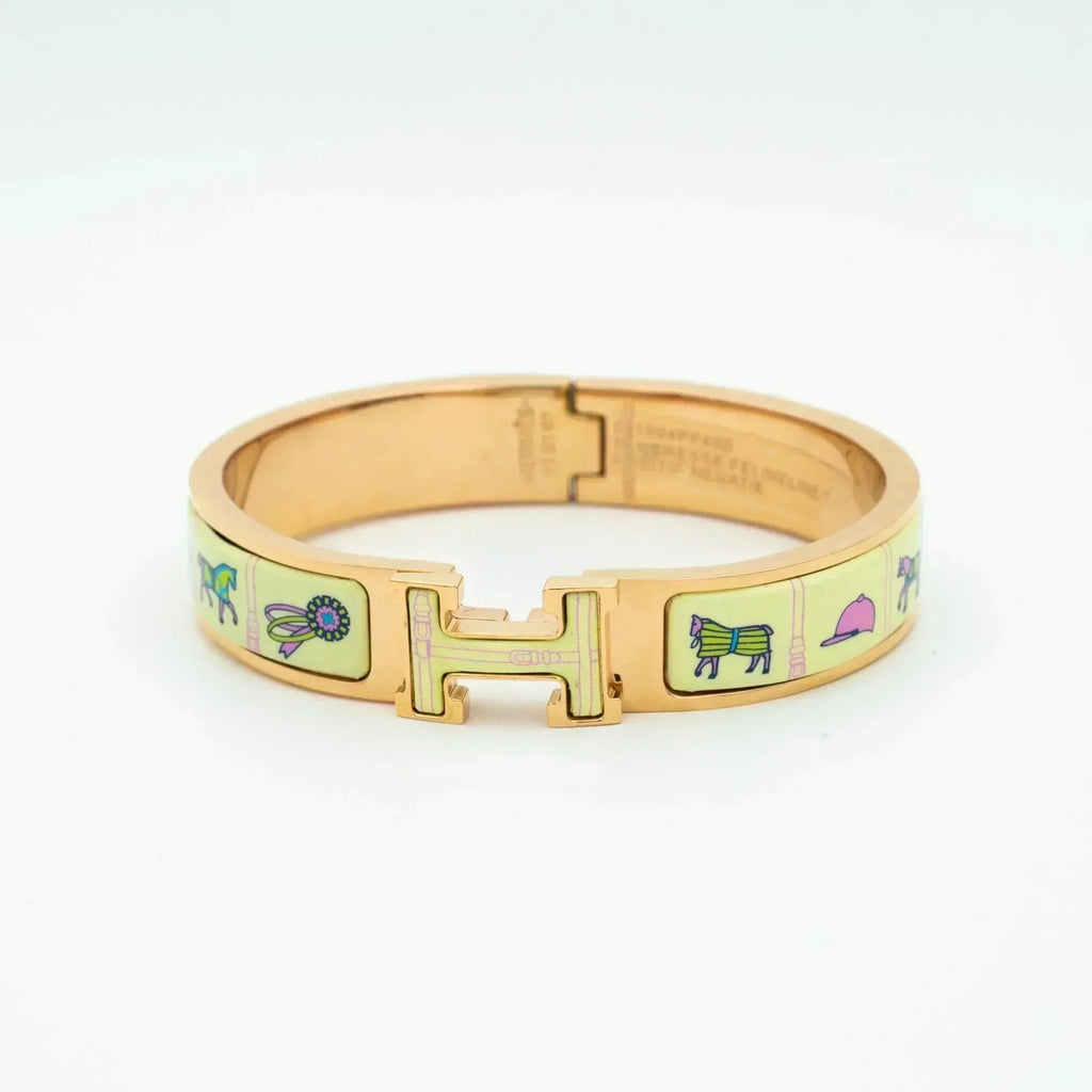 LumiH Armband in Rosa-Gold, Creme-Keramik