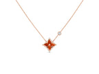 ¡®Lumi¡¯STAR NECKLACE PINK GOLD 1 DIAMOND