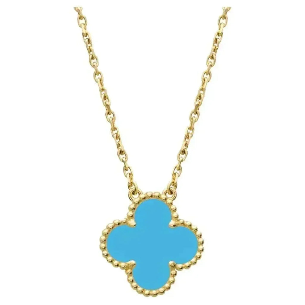 ¡®Lumi¡¯CLOVER 15MM VINTAGE TURQUOISE NECKLACE