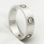 ¡®Lumi¡¯LOVE RING 5.5MM 6 DIAMONDS SILVER