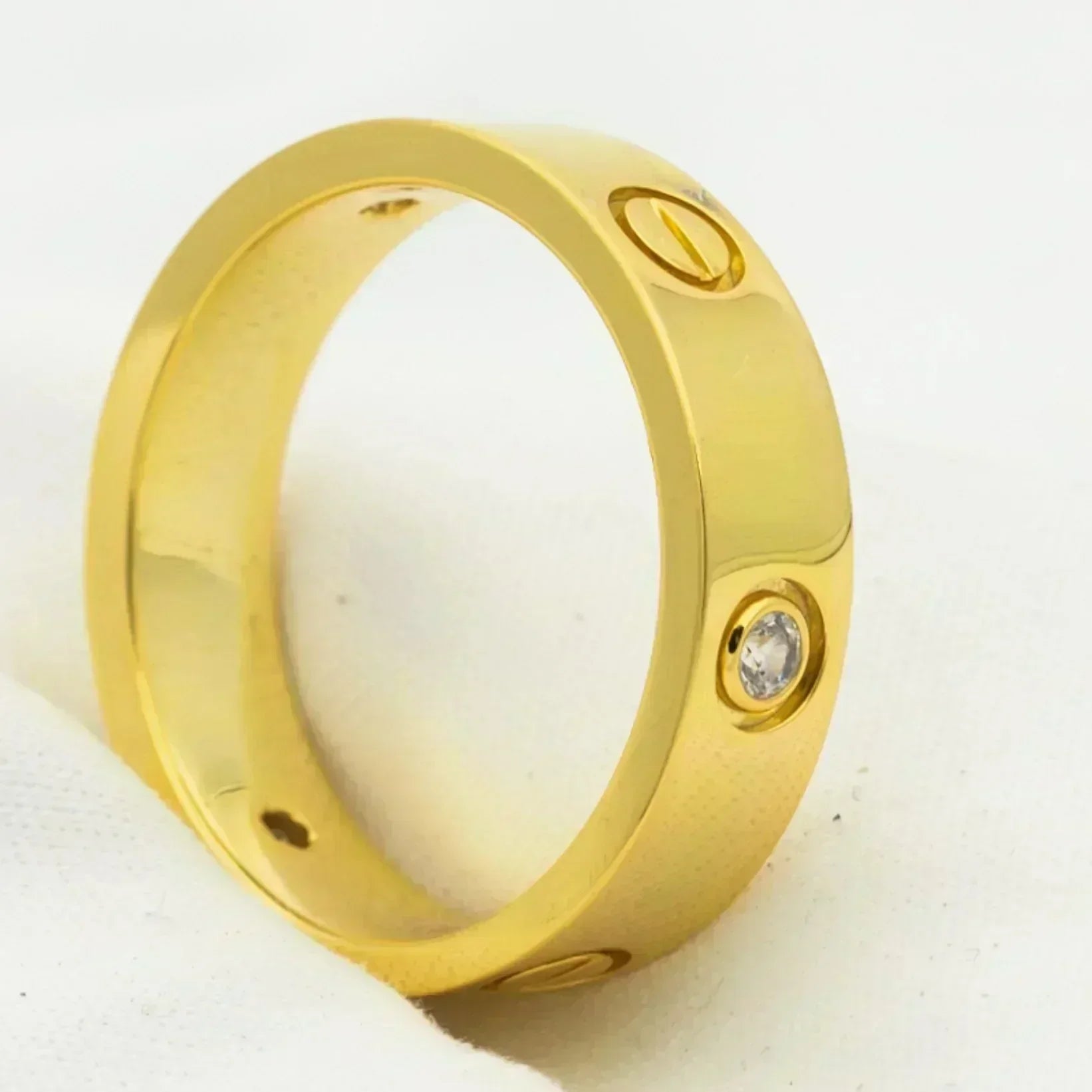 ¡®Lumi¡¯LOVE RING 5.5MM 3 DIAMONDS GOLD