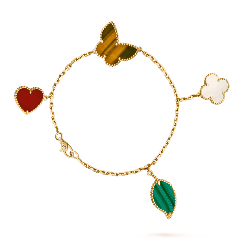 Lumi® Lucky Spring 5 Motiv Goldarmband 