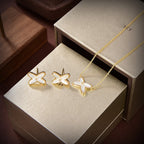 ¡®Lumi¡¯JEUX DE WHITE MOP GOLD DIAMOND EARRINGS