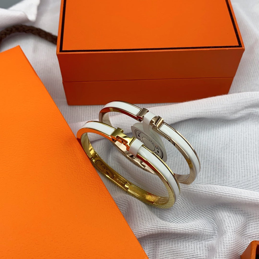 ¡®Lumi¡¯CLASSIC HM CLIC WHITE 8MM ENAMEL BRACELET