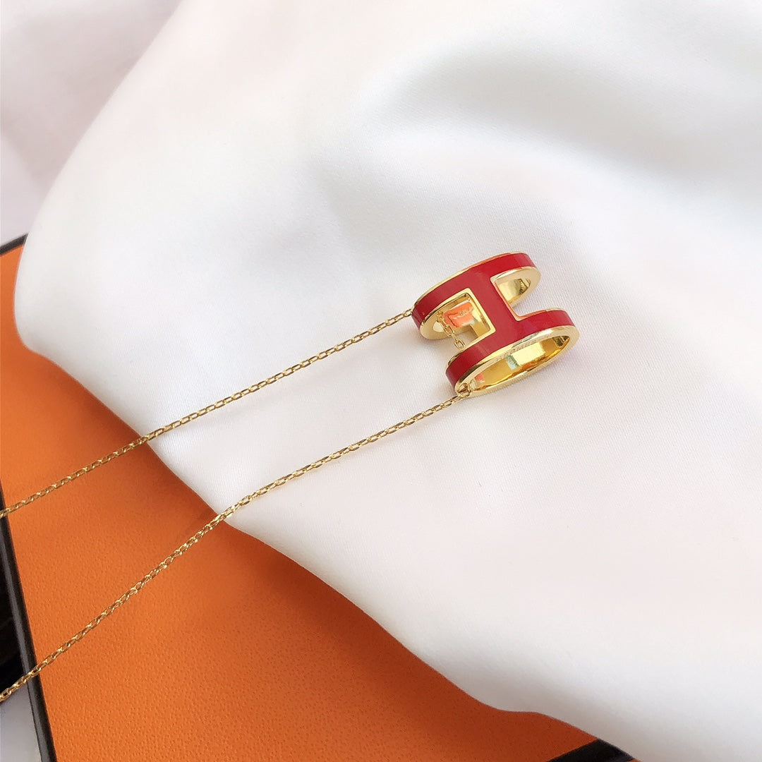 ¡®Lumi¡¯HM CLIC ROTE EMAILLE-GOLD-KETTE