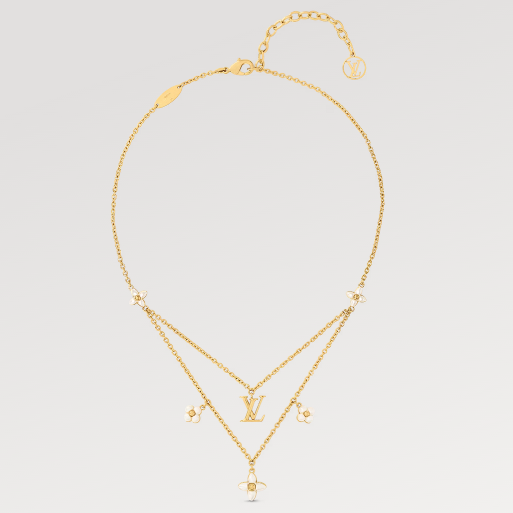 ¡®Lumi¡¯FLOWERGRAM GOLD MOP DOPPELREIHEN-KETTE