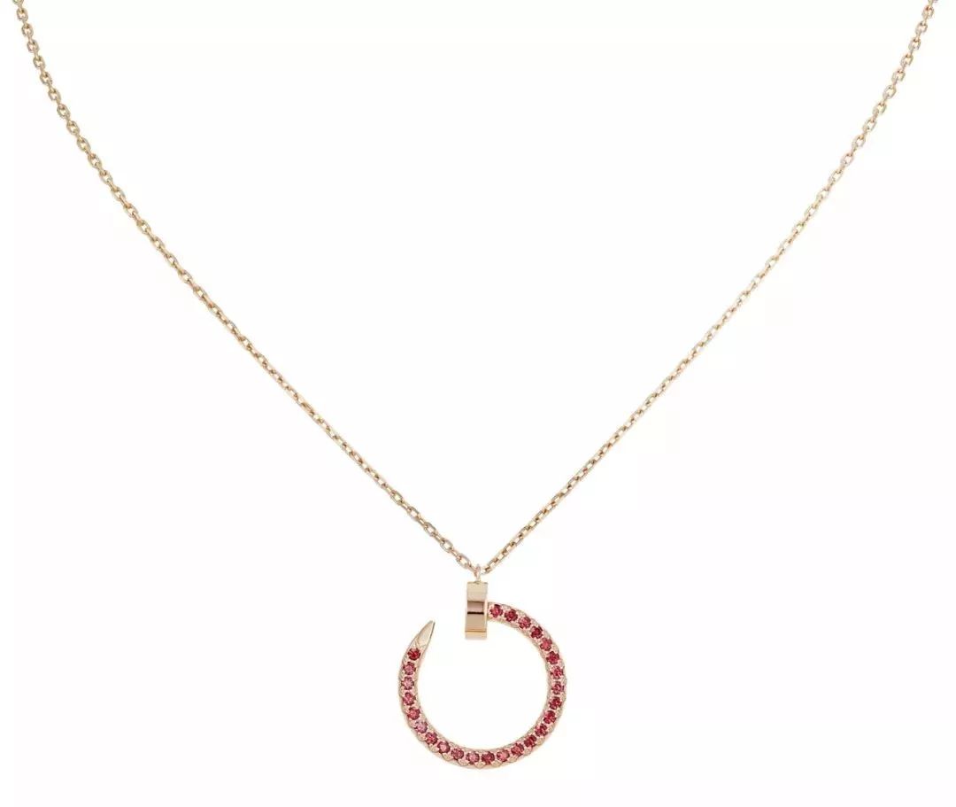 Lumi Juste Halskette Gold Rote Diamanten