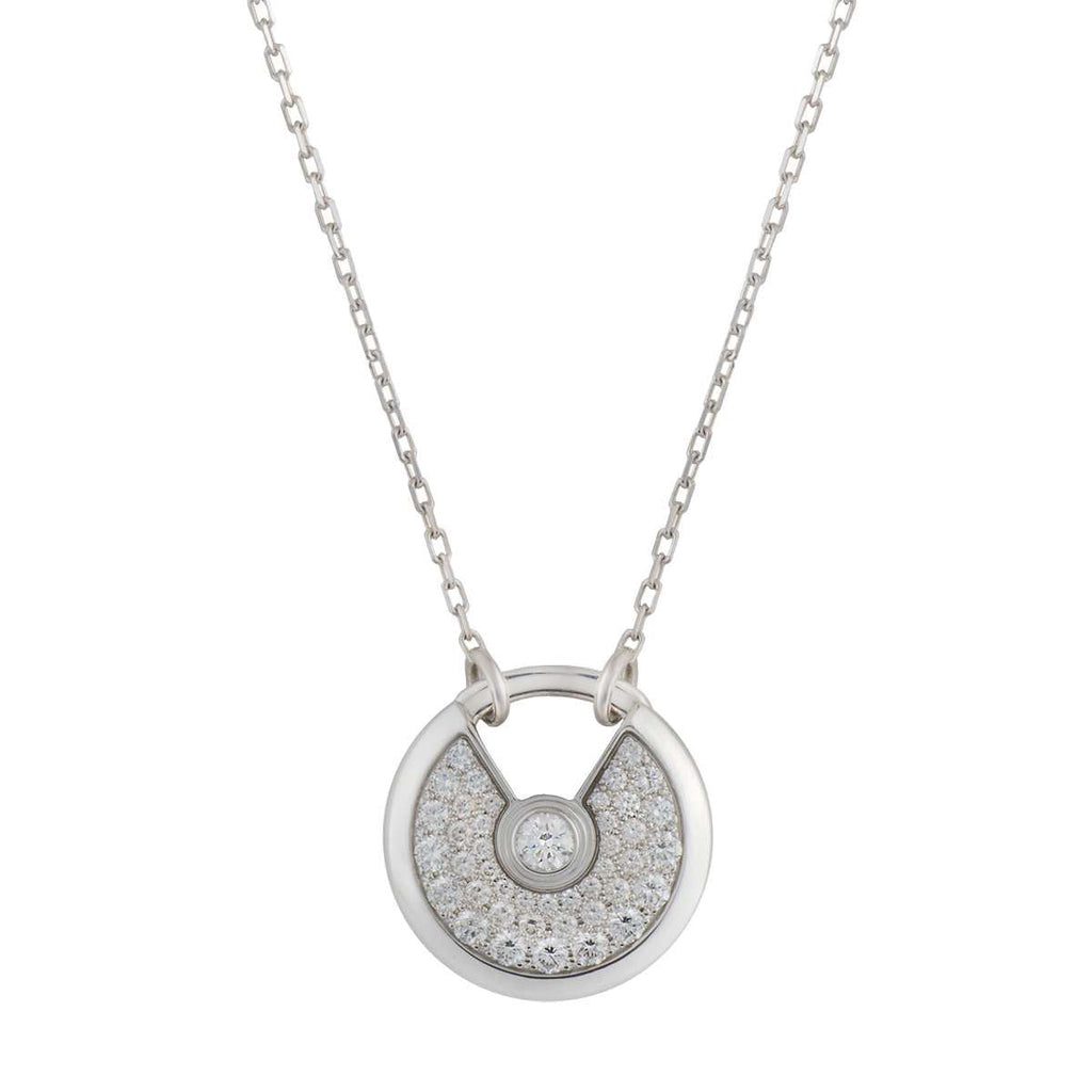 ¡®Lumi¡¯AMULETTE SILVER FULL DIAMOND NECKLACE