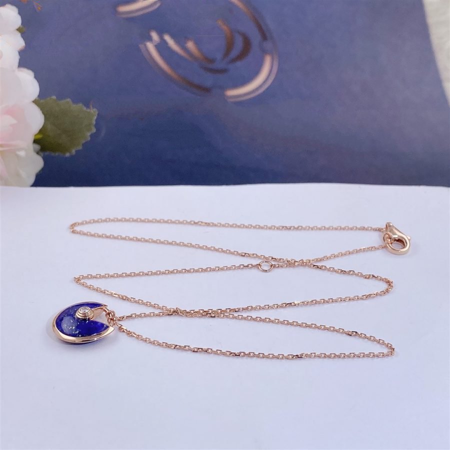 ¡®Lumi¡¯AMULETTE ROSE GOLD AGATE NECKLACE