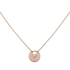 ¡®Lumi¡¯AMULETTE ROSE GOLD PINK MOP NECKLACE