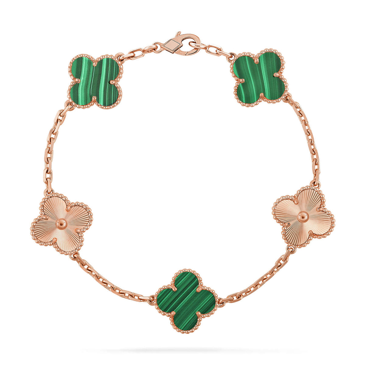 [Lumi]New  CLOVER 5 MOTIF MALACHITE BRACELET COLLECTION