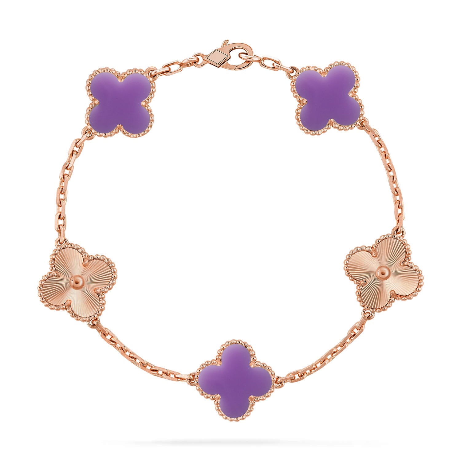 [Lumi jewelry]CLOVER 5 MOTIF LIGHT PURPLE BRACELET COLLECTION