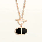 ¡®Lumi¡¯CHAINE VERSO BLACK CERAMIC NECKLACE