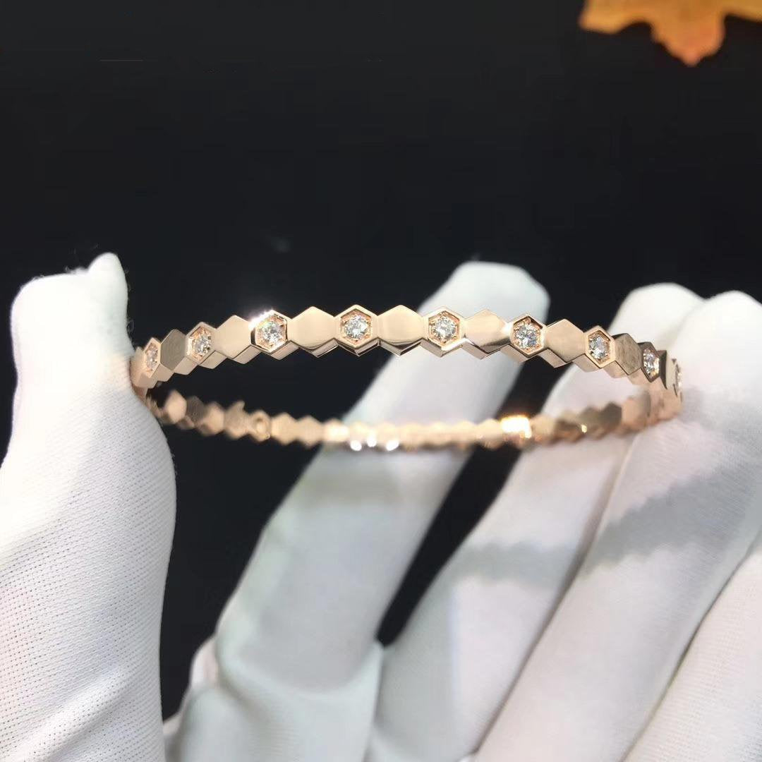 ¡®Lumi¡¯BEE LOVE PINK GOLD DIAMOND BRACELET