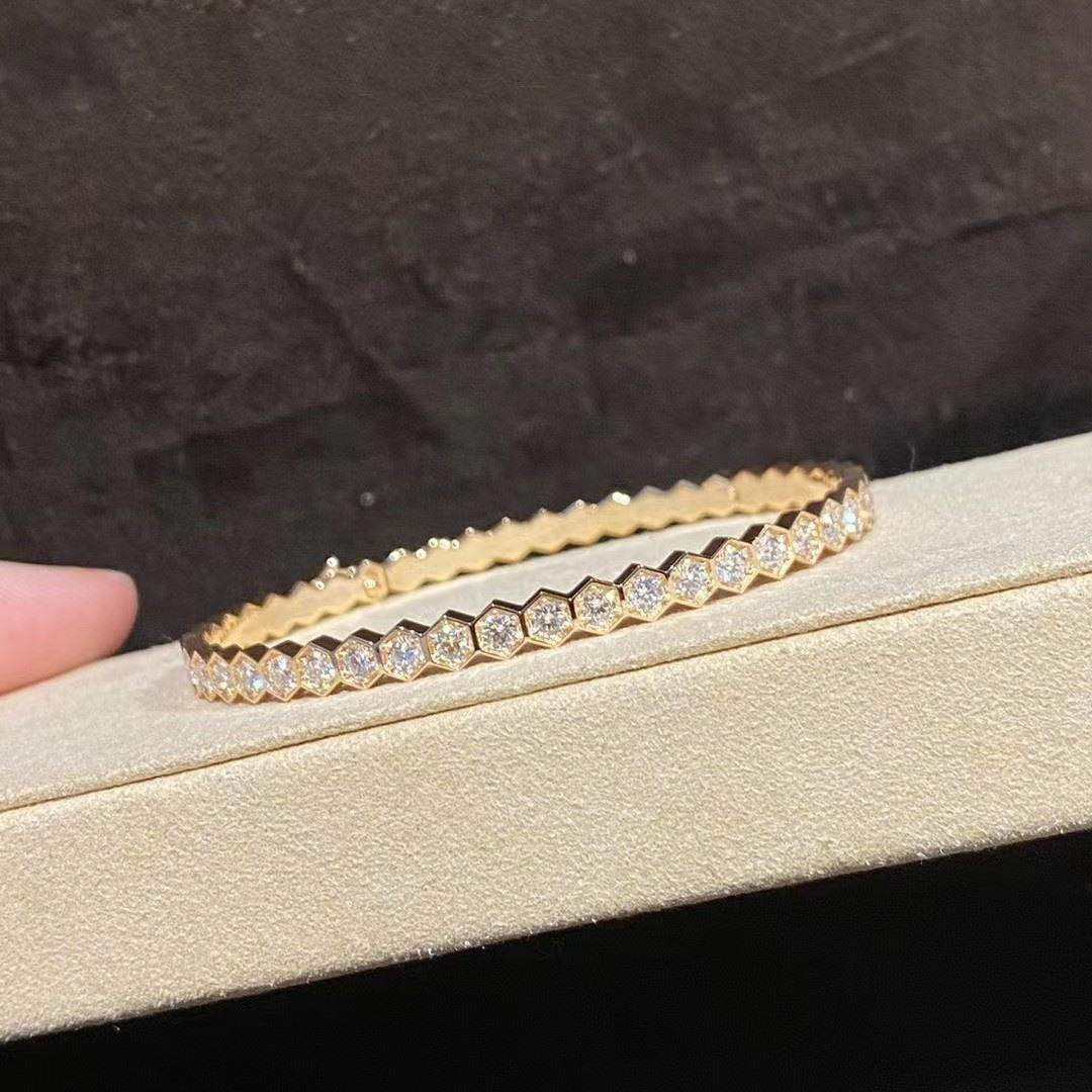 ¡®Lumi¡¯BEE LOVE GOLD BRACELET FULL DIAMOND