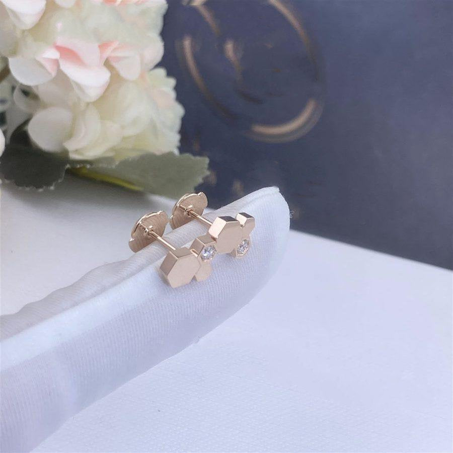 ¡®Lumi¡¯BEE LOVE PINK GOLD DIAMOND EARRINGS