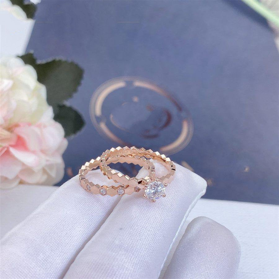 LumiBEE LOVE RING ROSA GOLD 1 DIAMANT
