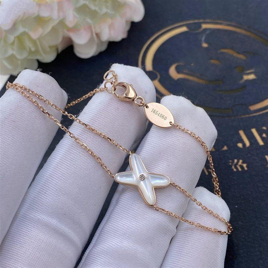 ¡®Lumi¡¯JEUX BRACELET WHITE MOP PINK GOLD 1 DIAMOND