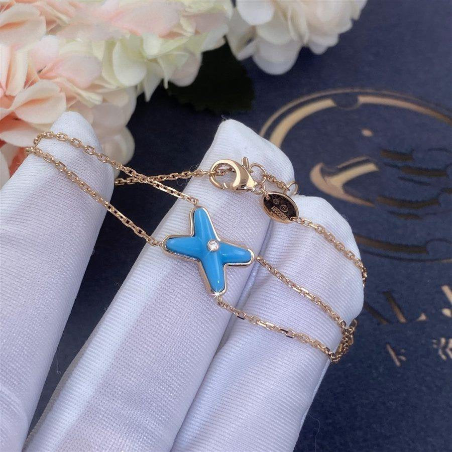 ¡®Lumi¡¯JEUX BRACELET TURQUOISE PINK GOLD 1 DIAMOND