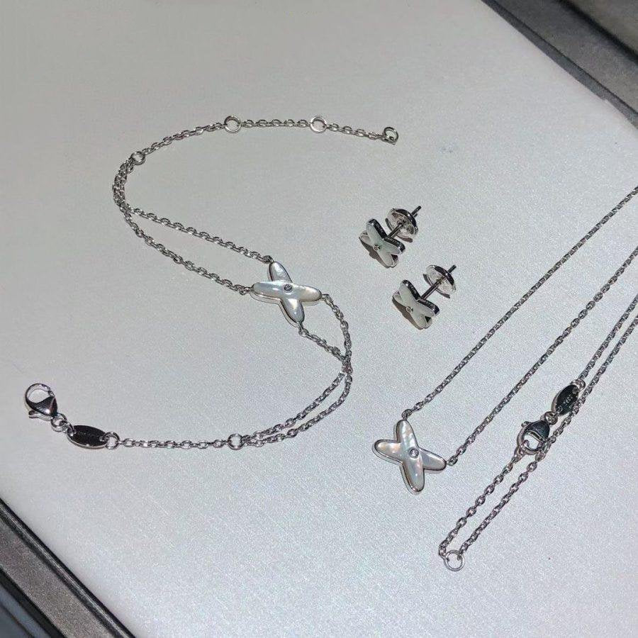 ¡®Lumi¡¯JEUX BRACELET WHITE MOP SILVER 1 DIAMOND
