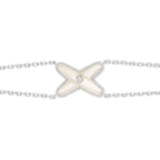 ¡®Lumi¡¯JEUX BRACELET WHITE MOP SILVER 1 DIAMOND
