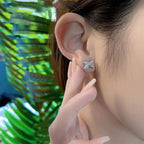 ¡®Lumi¡¯JEUX DE SILVER DIAMOND EARRINGS