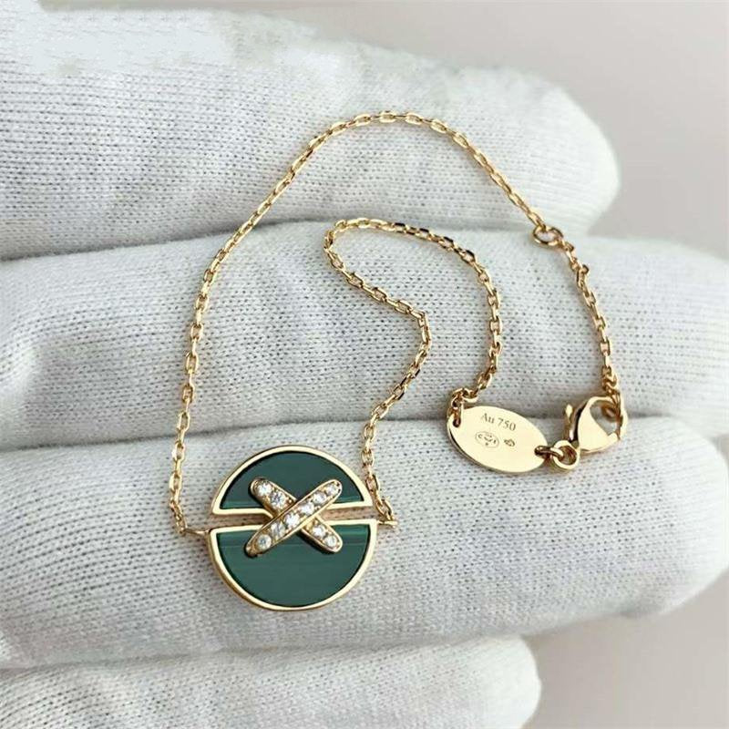 ¡®Lumi¡¯JEUX DE BRACELET MALACHITE PINK GOLD DIAMONDS