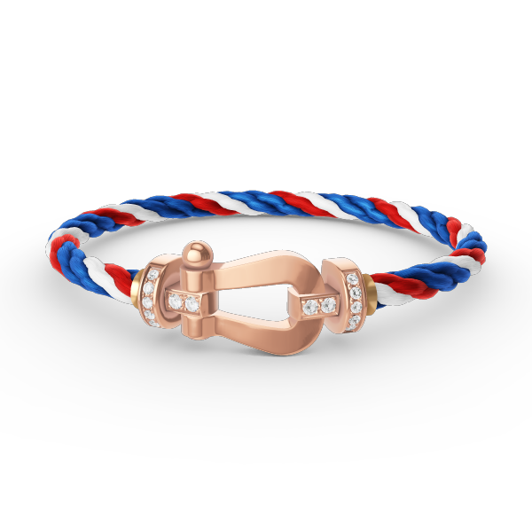 Lumi® FORCE Großes Hufeisen-Armband mit Halbdiamanten, Roségold
