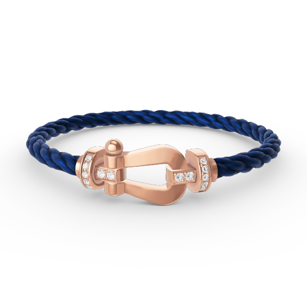 Lumi® FORCE Großes Hufeisen-Armband mit Halbdiamanten, Roségold