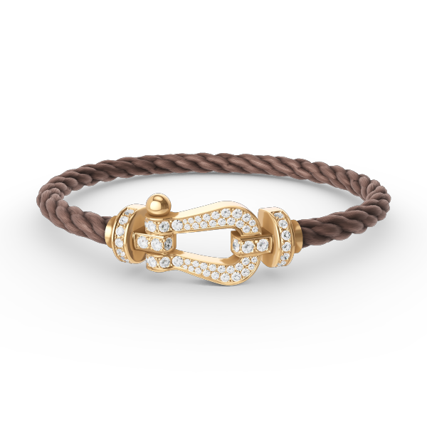 Lumi® FORCE Großes Hufeisen Volldiamant-Armband Gold