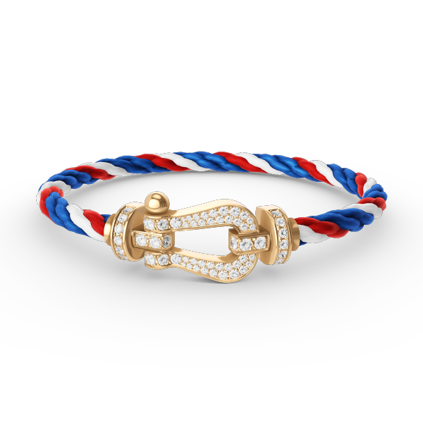 Lumi® FORCE Großes Hufeisen Volldiamant-Armband Gold