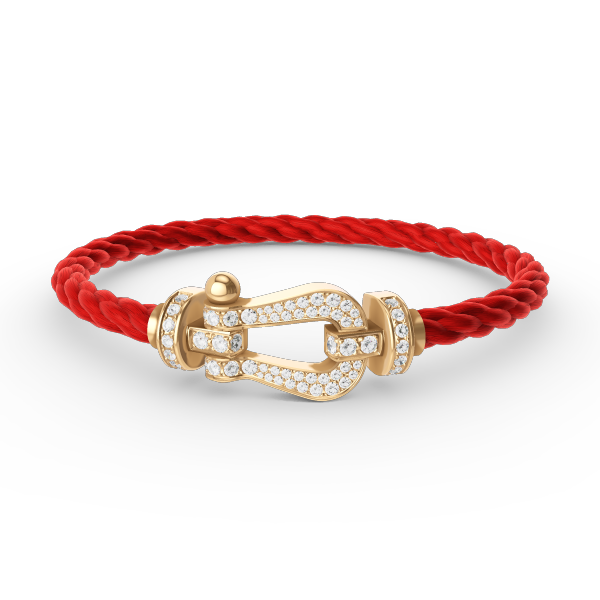 Lumi® FORCE Großes Hufeisen Volldiamant-Armband Gold