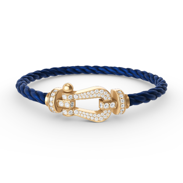 Lumi® FORCE Großes Hufeisen Volldiamant-Armband Gold