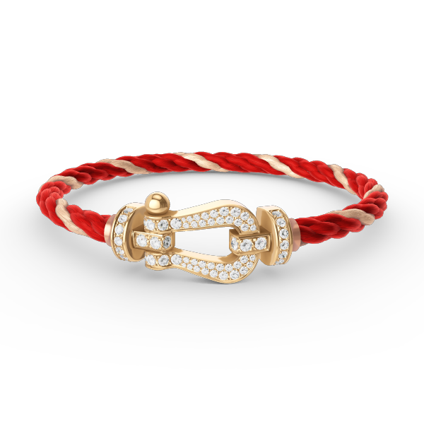 Lumi® FORCE Großes Hufeisen Volldiamant-Armband Gold