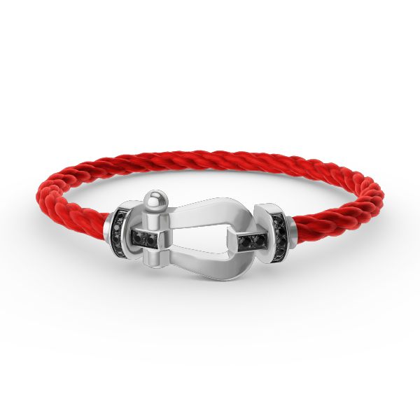¡®Lumi¡¯FORCE LARGE HORSESHOE BLACK DIAMOND BRACELET SILVER