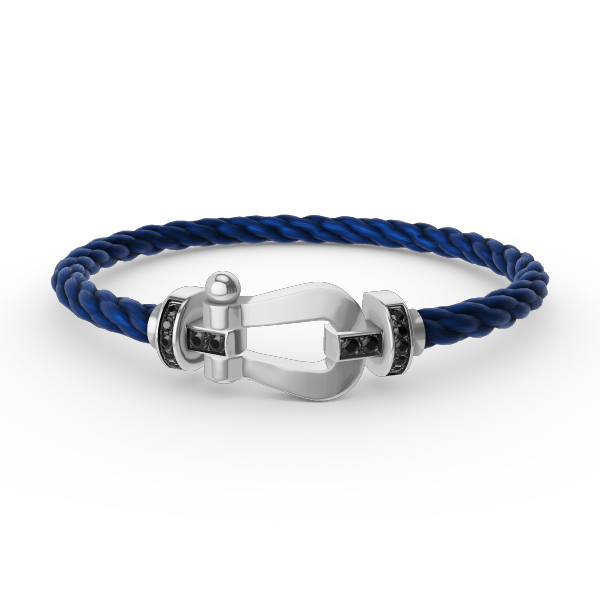 ¡®Lumi¡¯FORCE LARGE HORSESHOE BLACK DIAMOND BRACELET SILVER