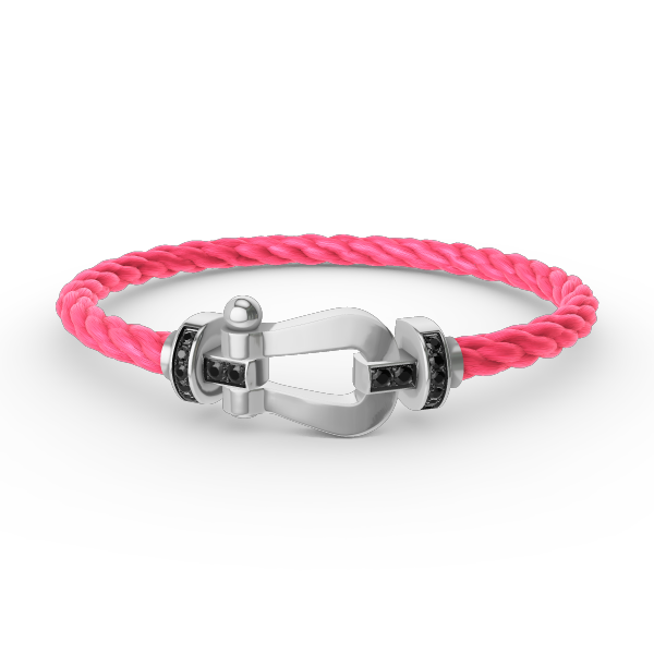 ¡®Lumi¡¯FORCE LARGE HORSESHOE BLACK DIAMOND BRACELET SILVER