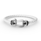 ¡®Lumi¡¯FORCE LARGE HORSESHOE BLACK DIAMOND BRACELET SILVER