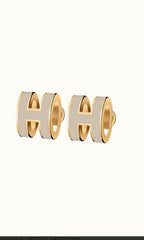 ¡®Lumi¡¯MINI POP H GOLD EARRINGS GREY