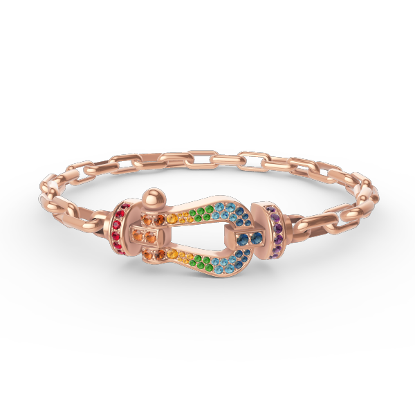 ®Lumi®FORCE Großes Hufeisen-Metallarmband mit Verschluss