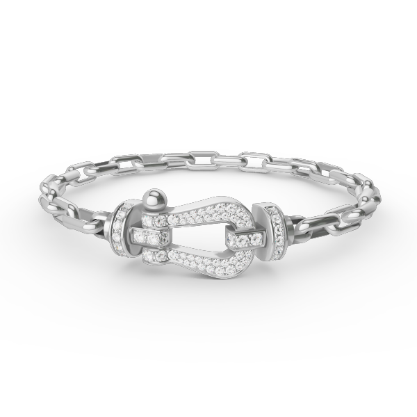 ®Lumi®FORCE Großes Hufeisen-Metallarmband mit Verschluss