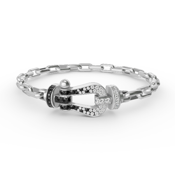 ®Lumi®FORCE Großes Hufeisen-Metallarmband mit Verschluss